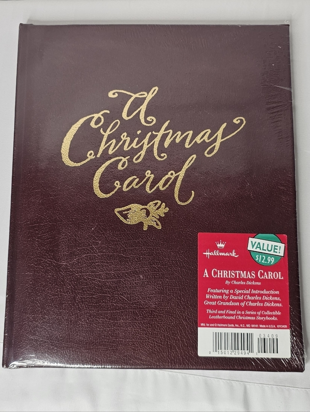 1995 Hallmark A CHRISTMAS CAROL Leatherbound Book Charles Dickens New Sealed